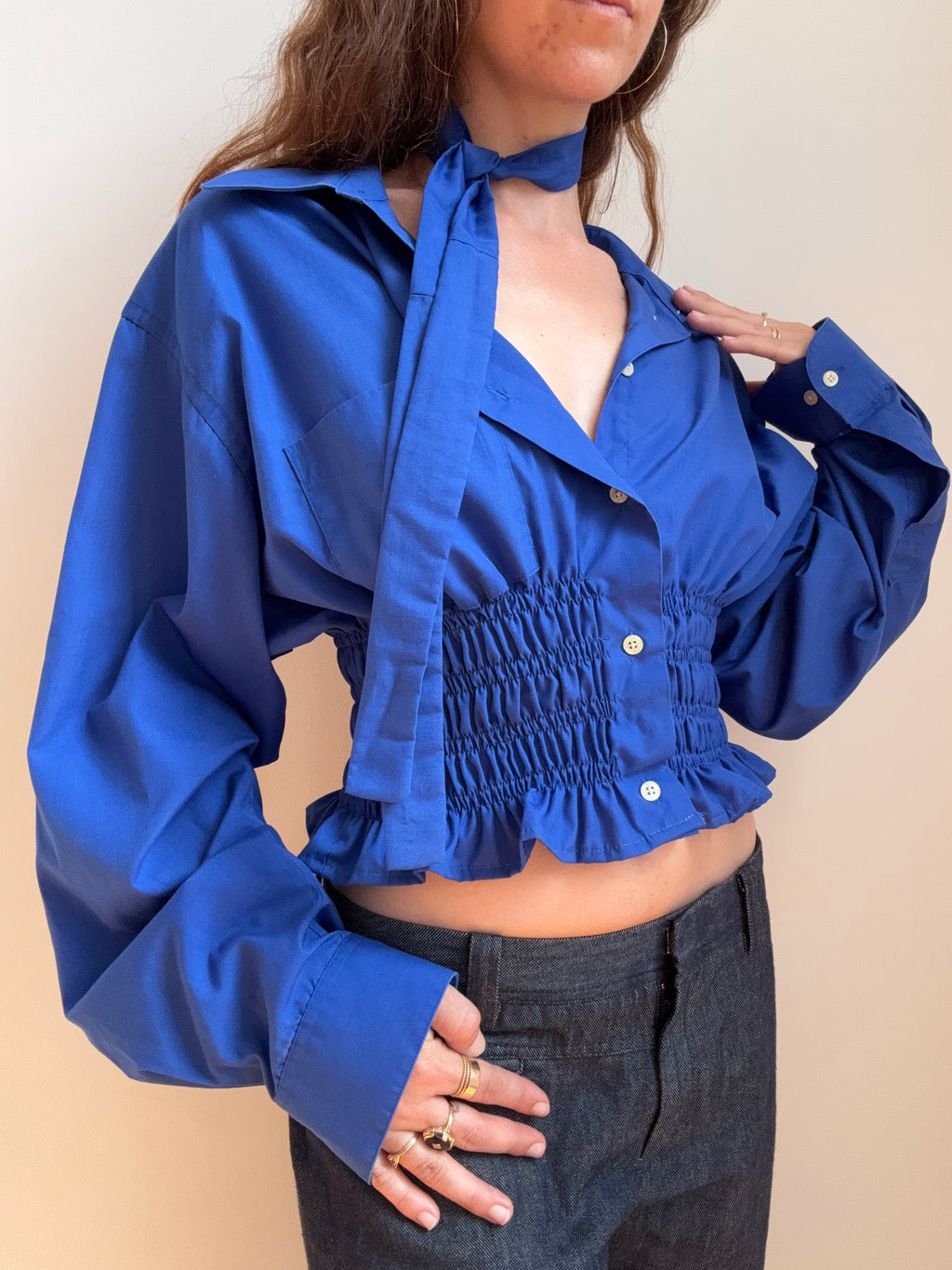 MARIELLE TOP in Sapphire (M/L)