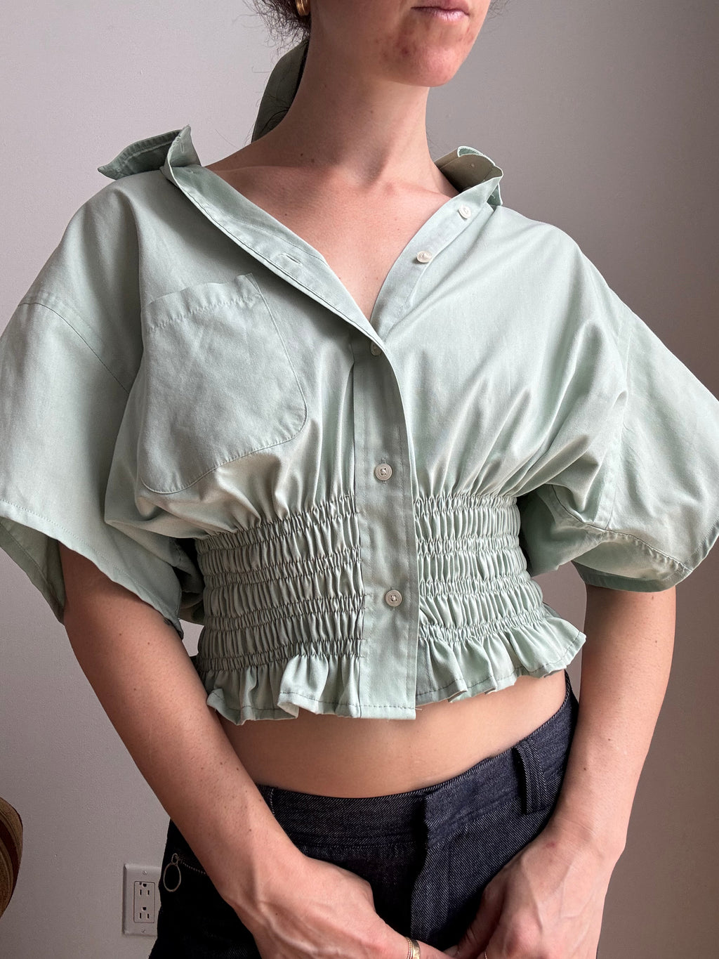 MARIELLE TOP / SEAFOAM GREEN (M/L)