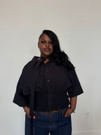 Marielle Top / Black Short Sleeve 2X-4X