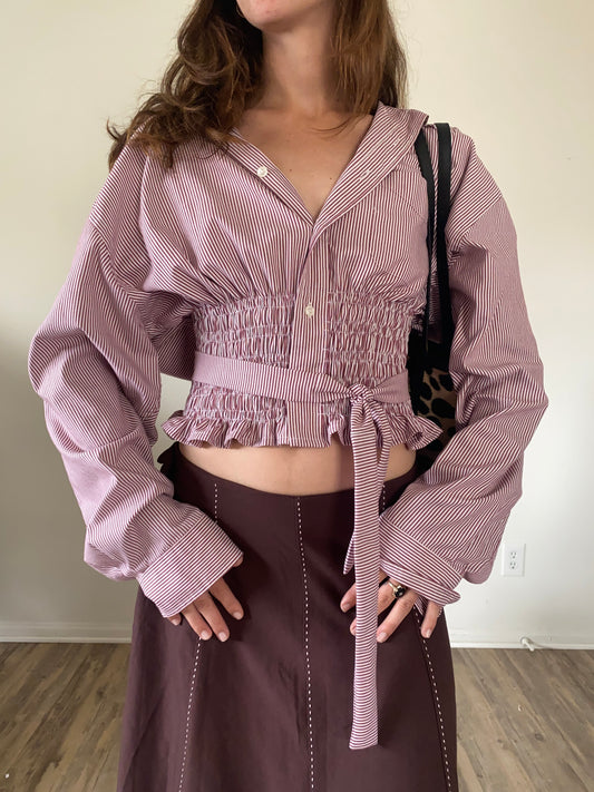 Marielle Top / Raspberry Stripes / L 1X