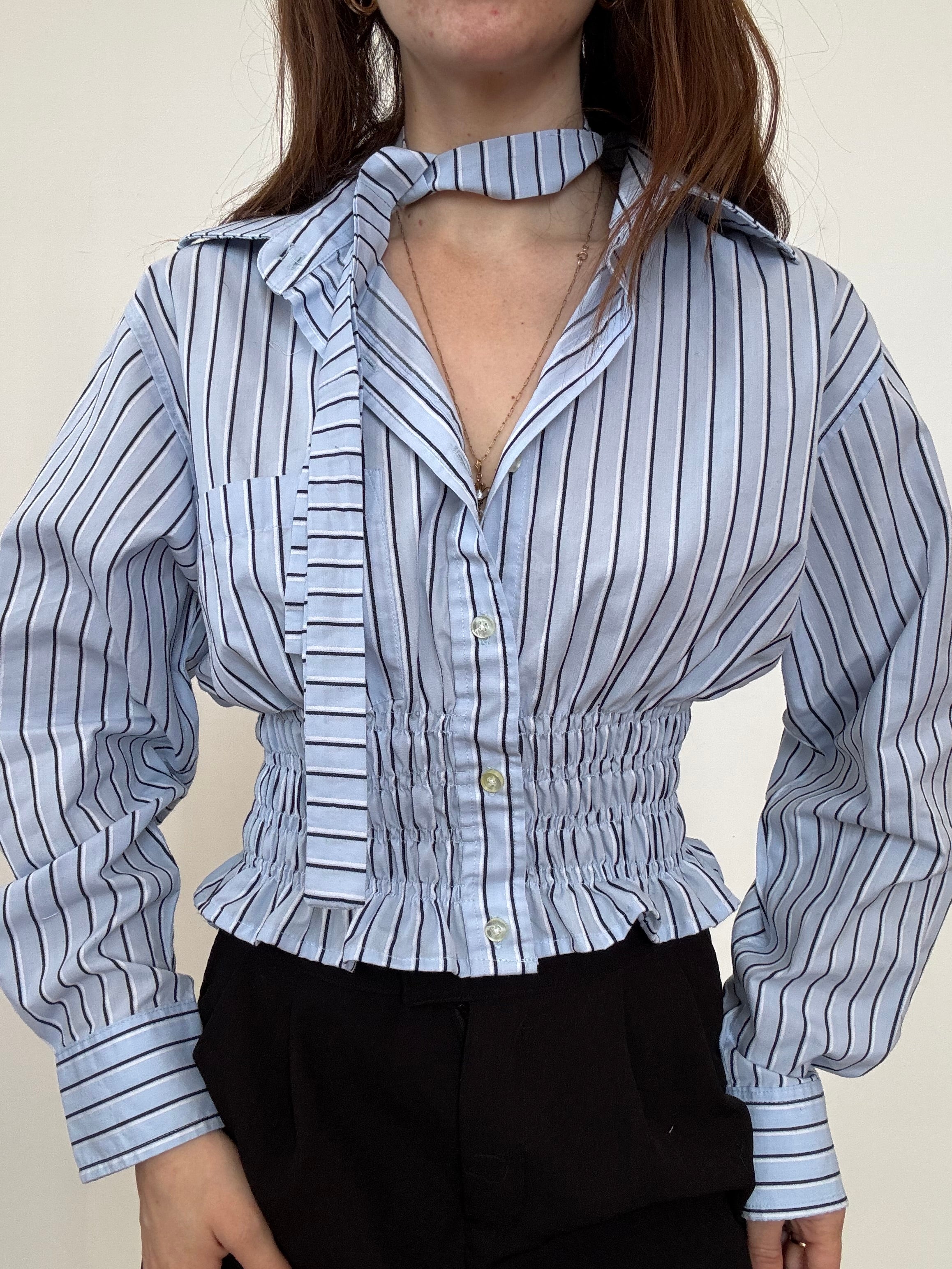 Marielle Top / Ice Blue Stripes / SM