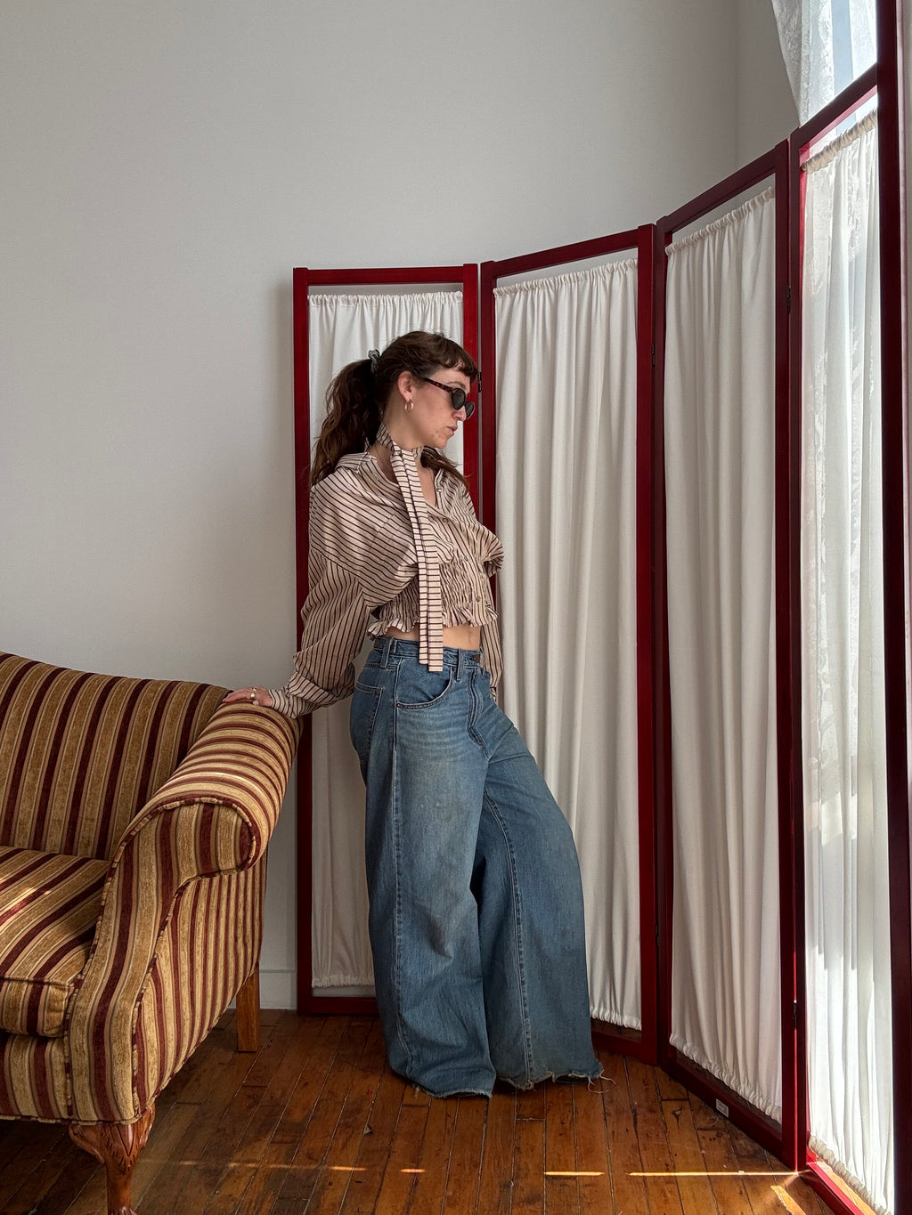 Marielle Top / Tan Stripes (M-XL)