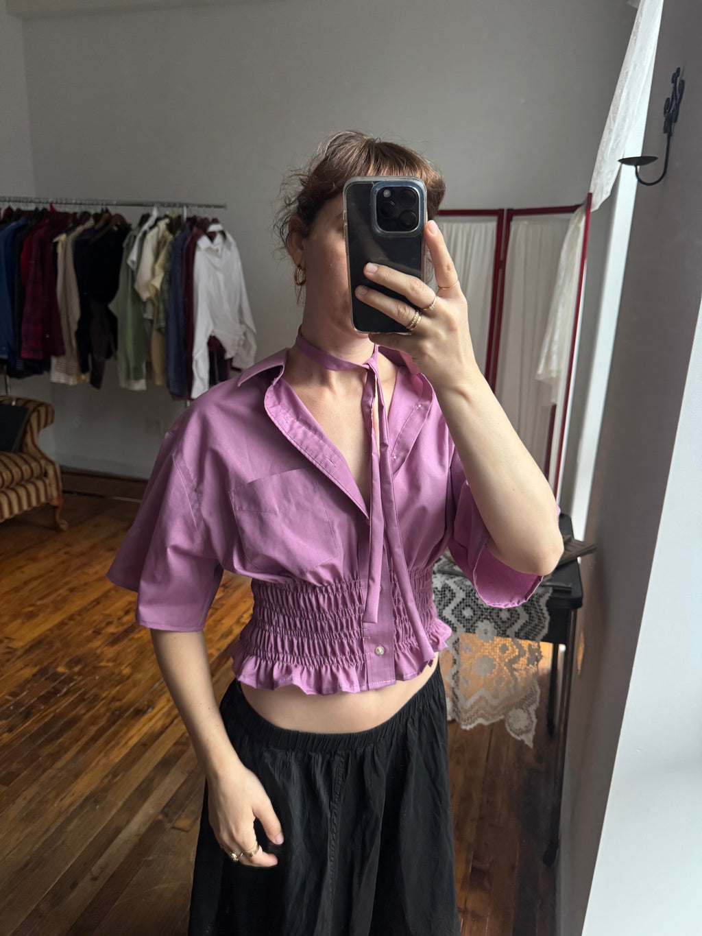 Marielle Top / Mauve Short Sleeves (S-M)