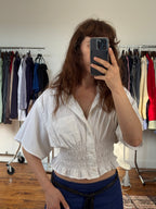 Marielle Top / White Short Sleeve (M-L)