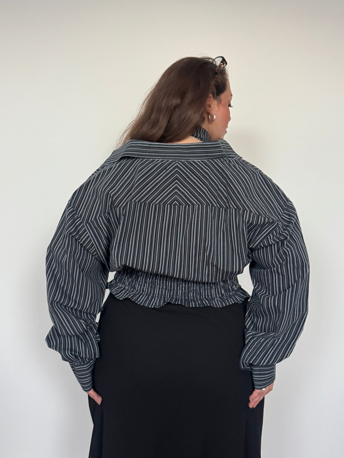 Marielle Top in SHADOW Stripes (1X-2X & TALL)