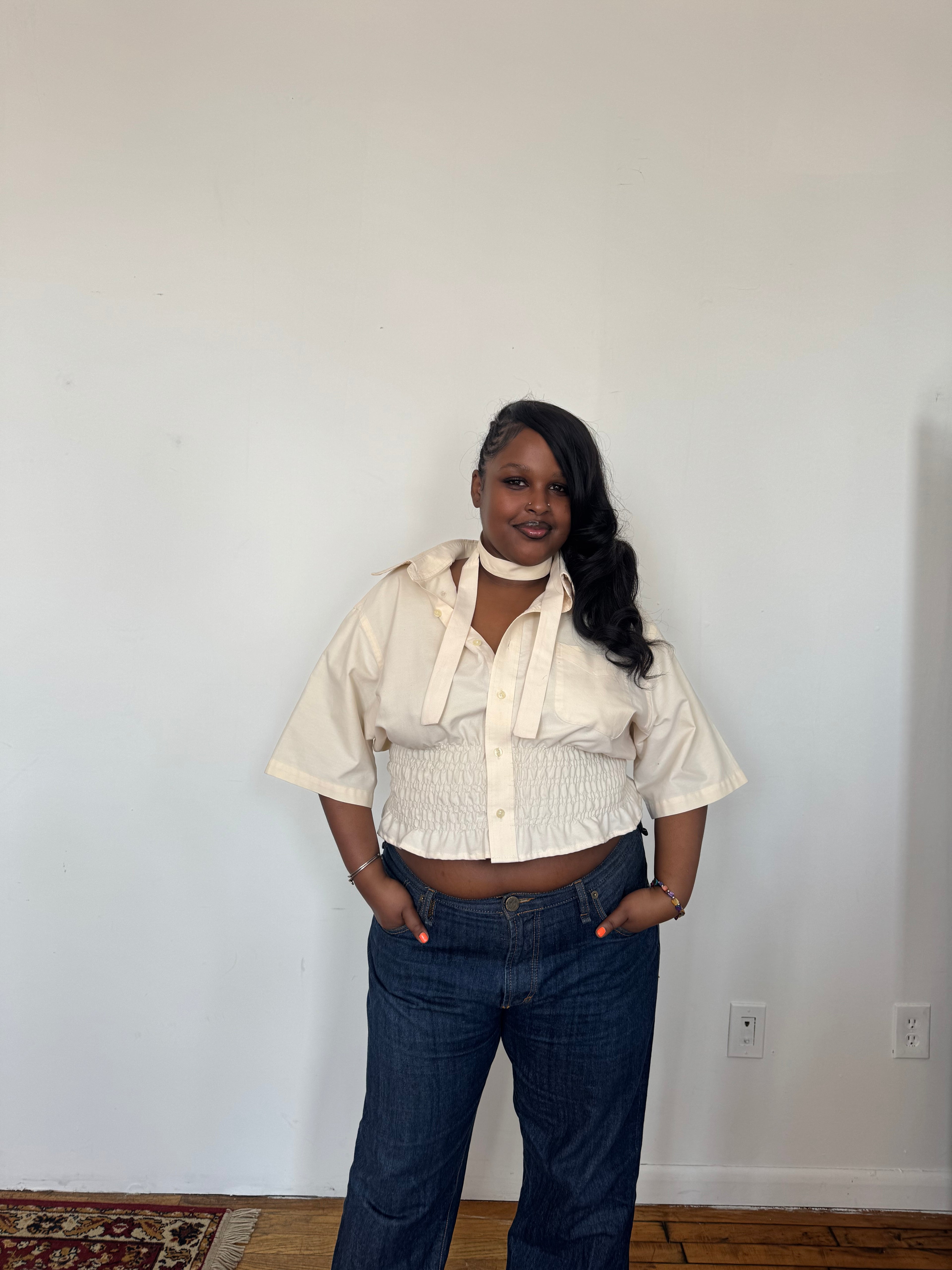 Marielle Top / Short Sleeve Cream XL-1X