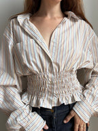 MARIELLE TOP in Whimsy Stripes (M/L)