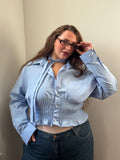 Marielle Top in BABY BLUE (XL-1X)