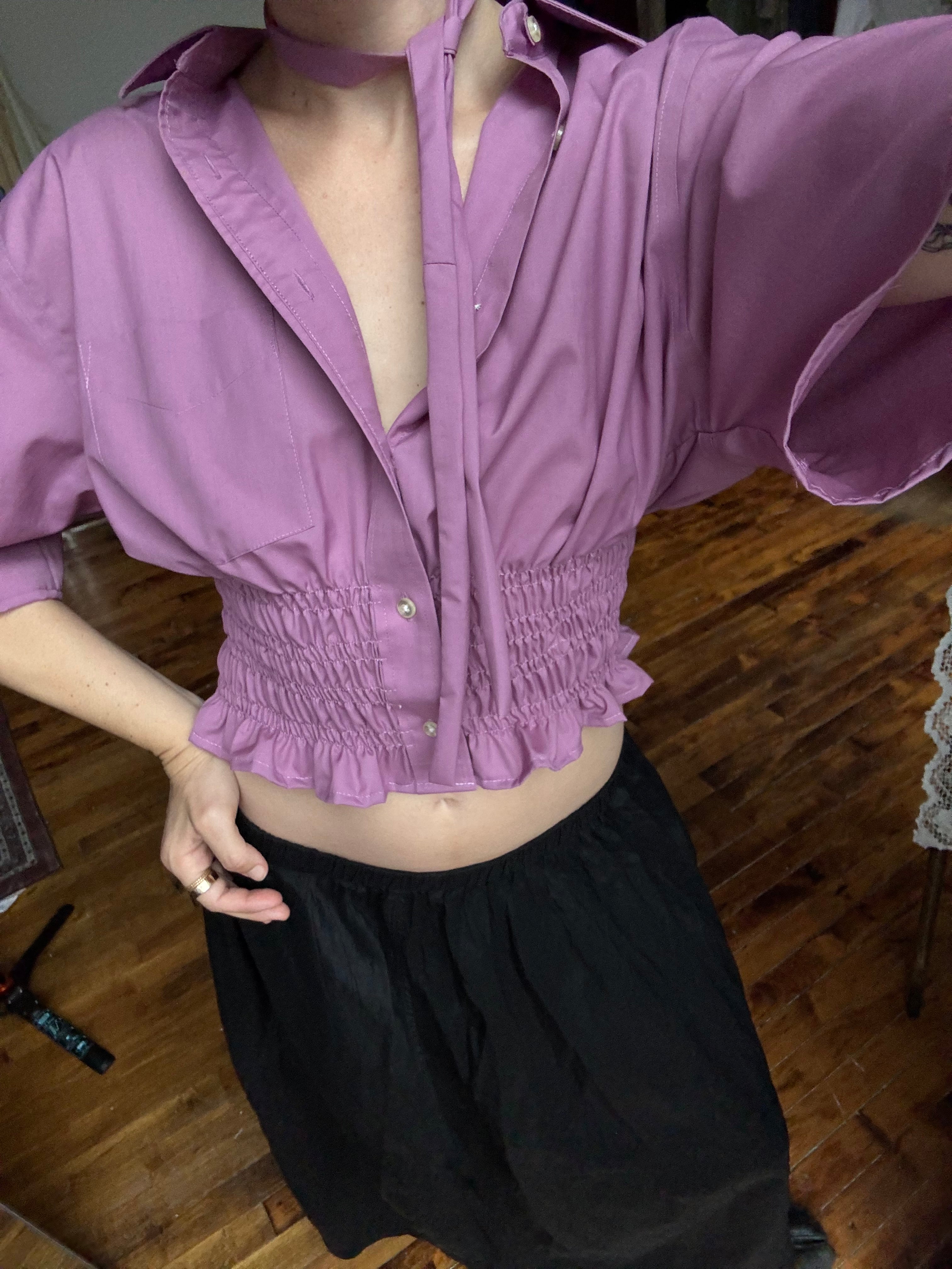 Marielle Top / Mauve Short Sleeves (S-M)