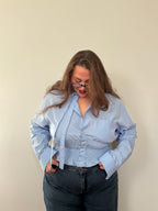 Marielle Top in BABY BLUE (XL-1X)