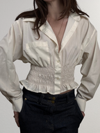 Marielle Top / Ivory (Sheer) M/L