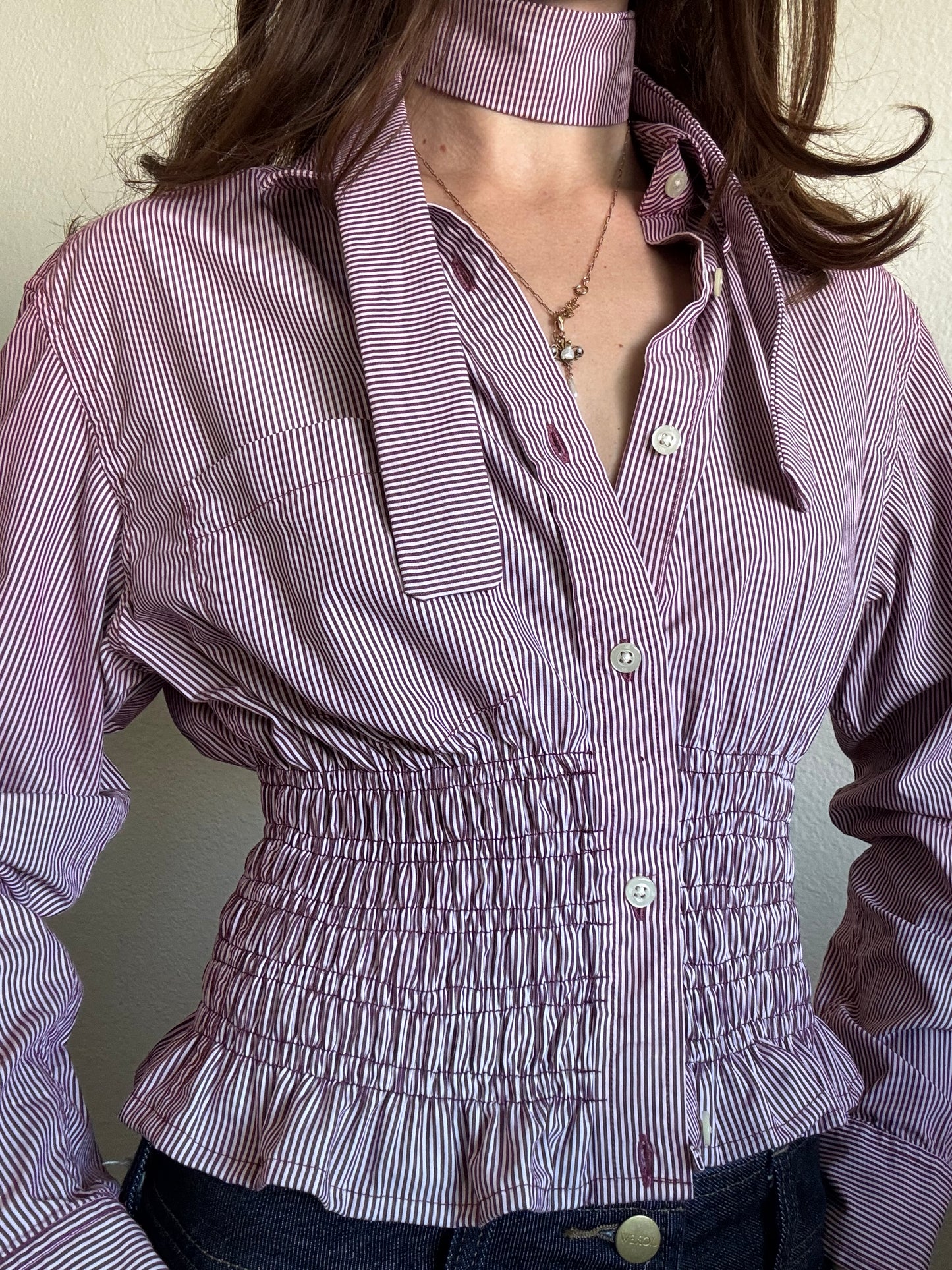 Marielle Top / Raspberry Pink Stripes