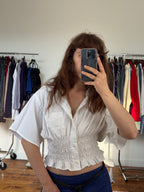 Marielle Top / White Short Sleeve (M-L)