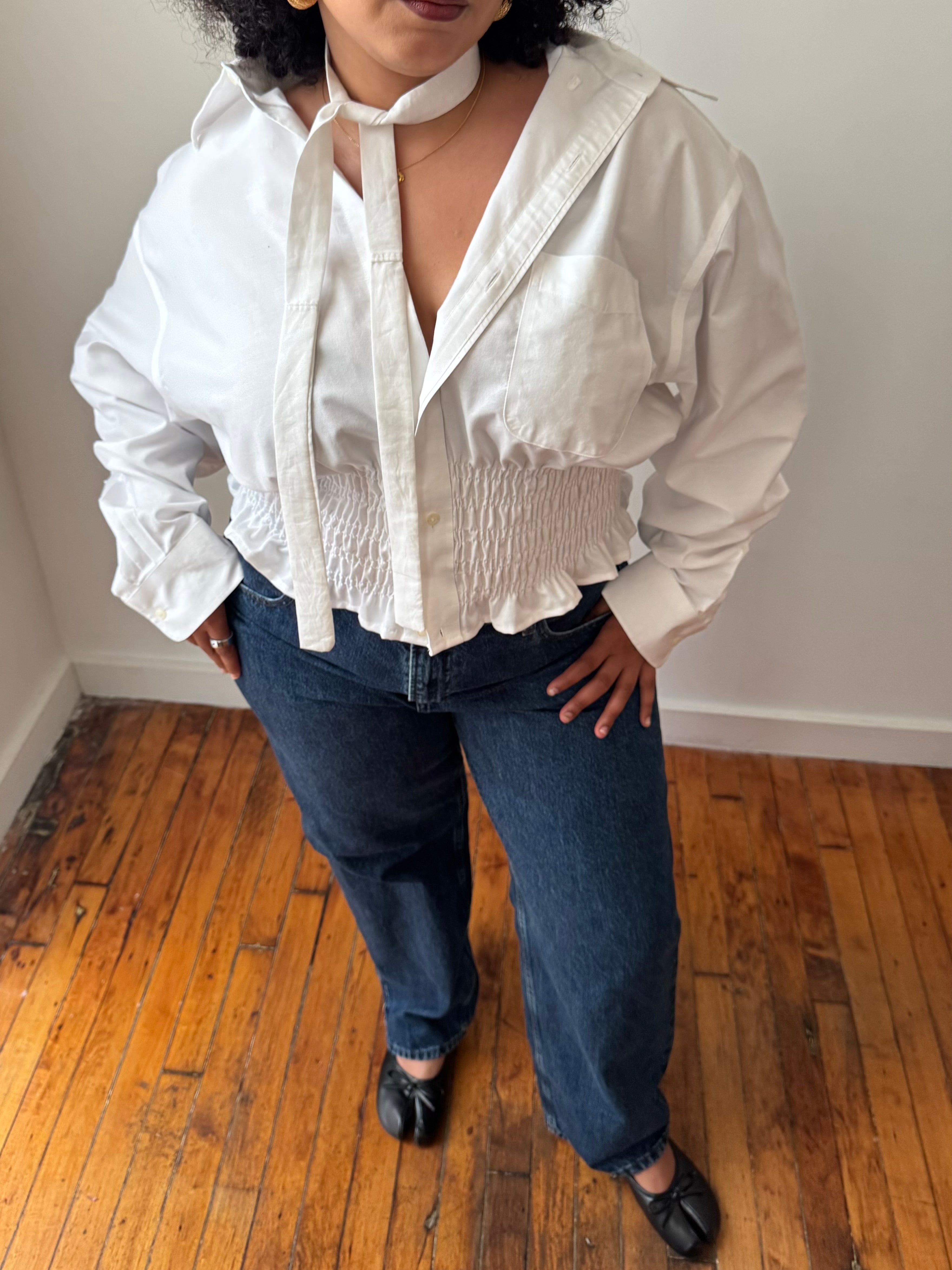 Marielle Top in True White (L-1X)
