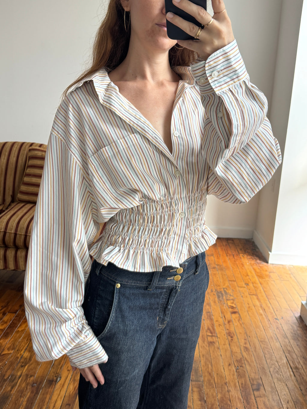 MARIELLE TOP in Whimsy Stripes (M/L)