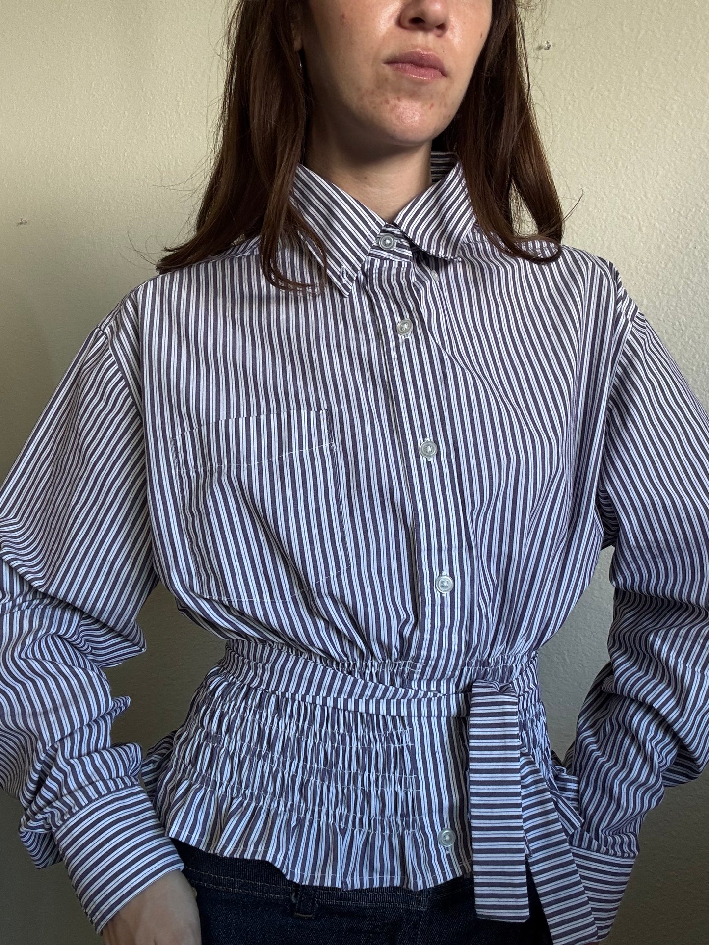 Marielle Top / Lavender Stripes