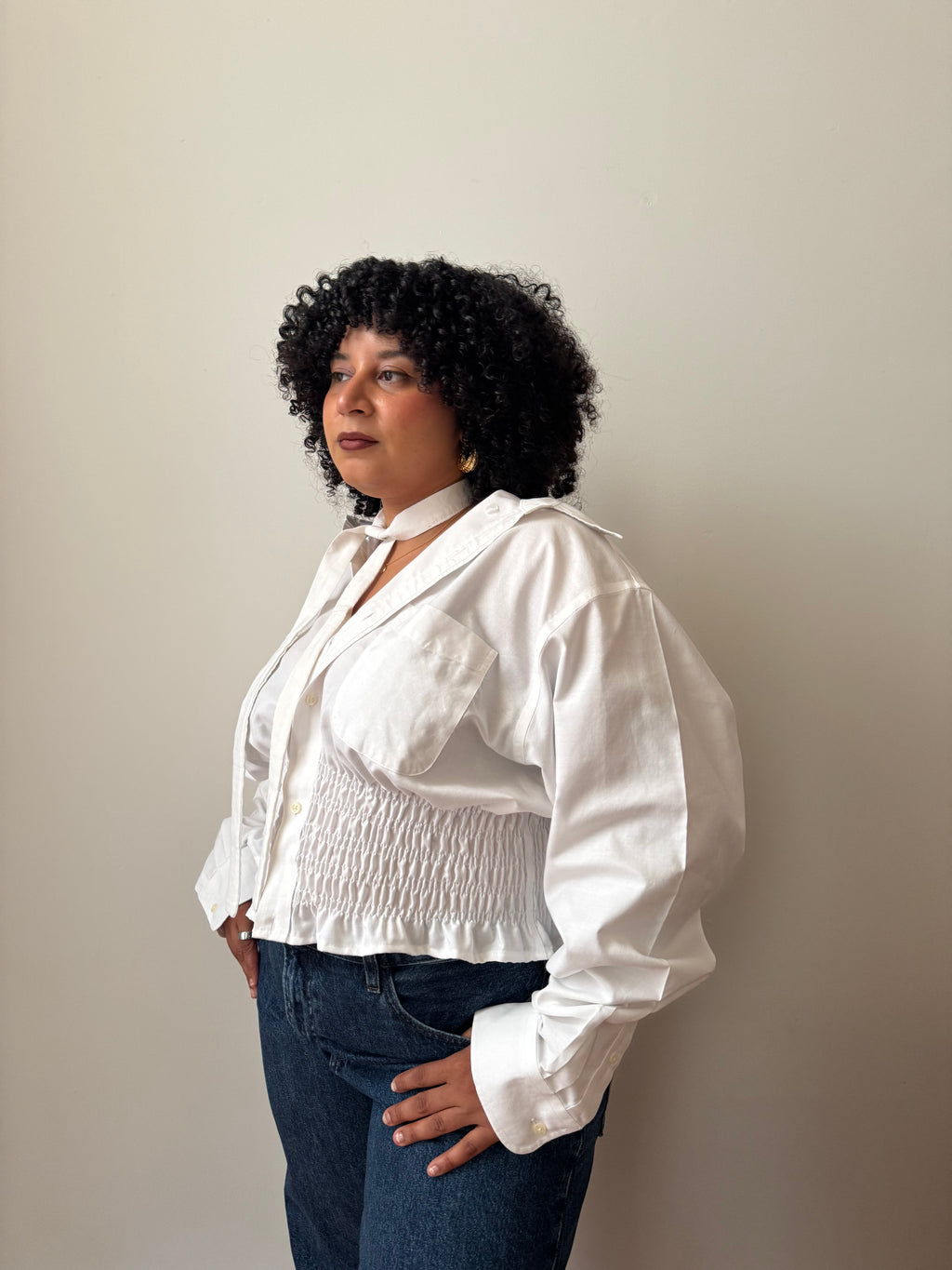 Marielle Top in True White (L-1X)