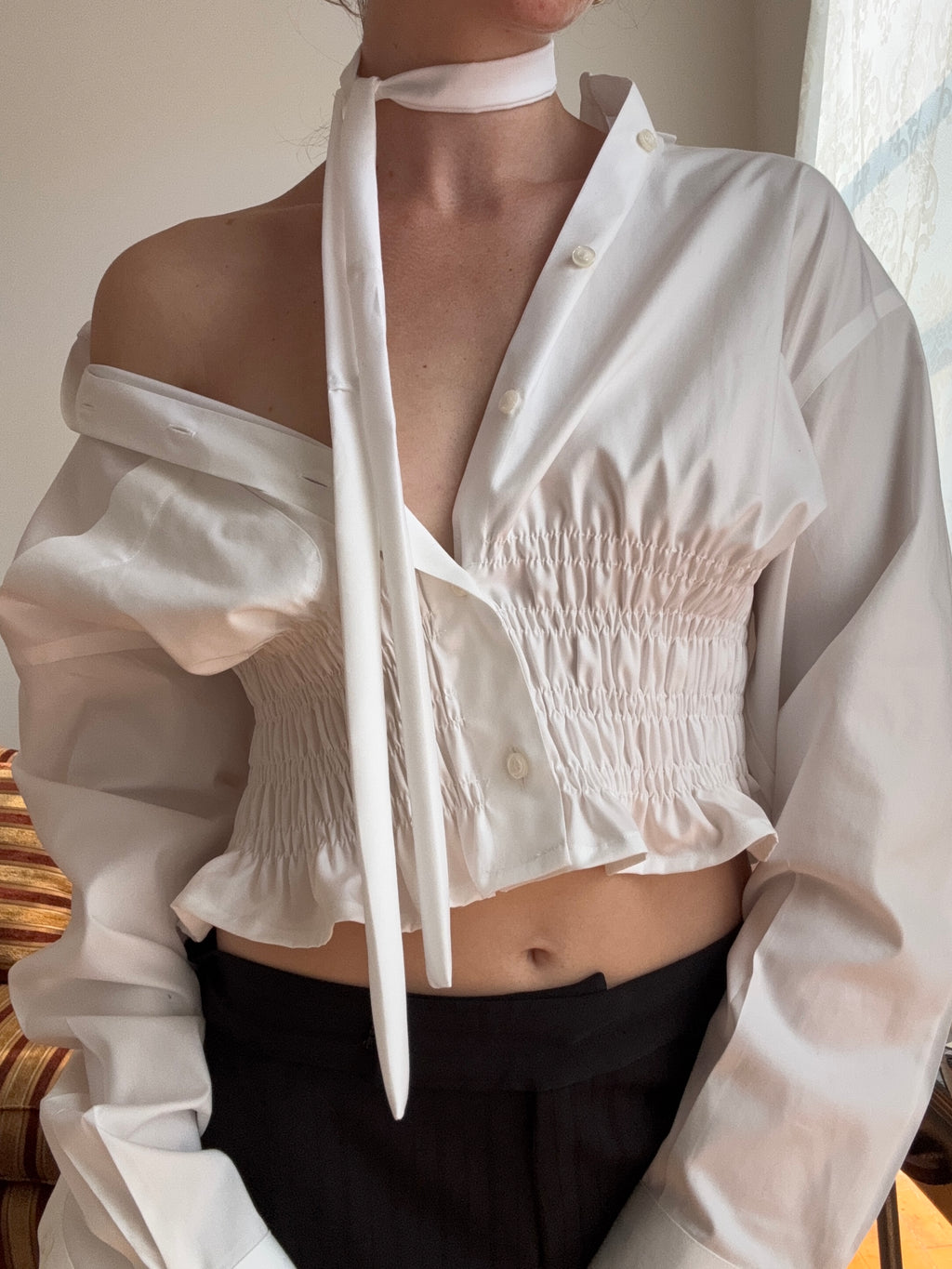 MARIELLE TOP in True White (L/XL)