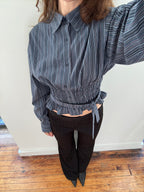 MARIELLE TOP in BLUE Stripes (M/L)