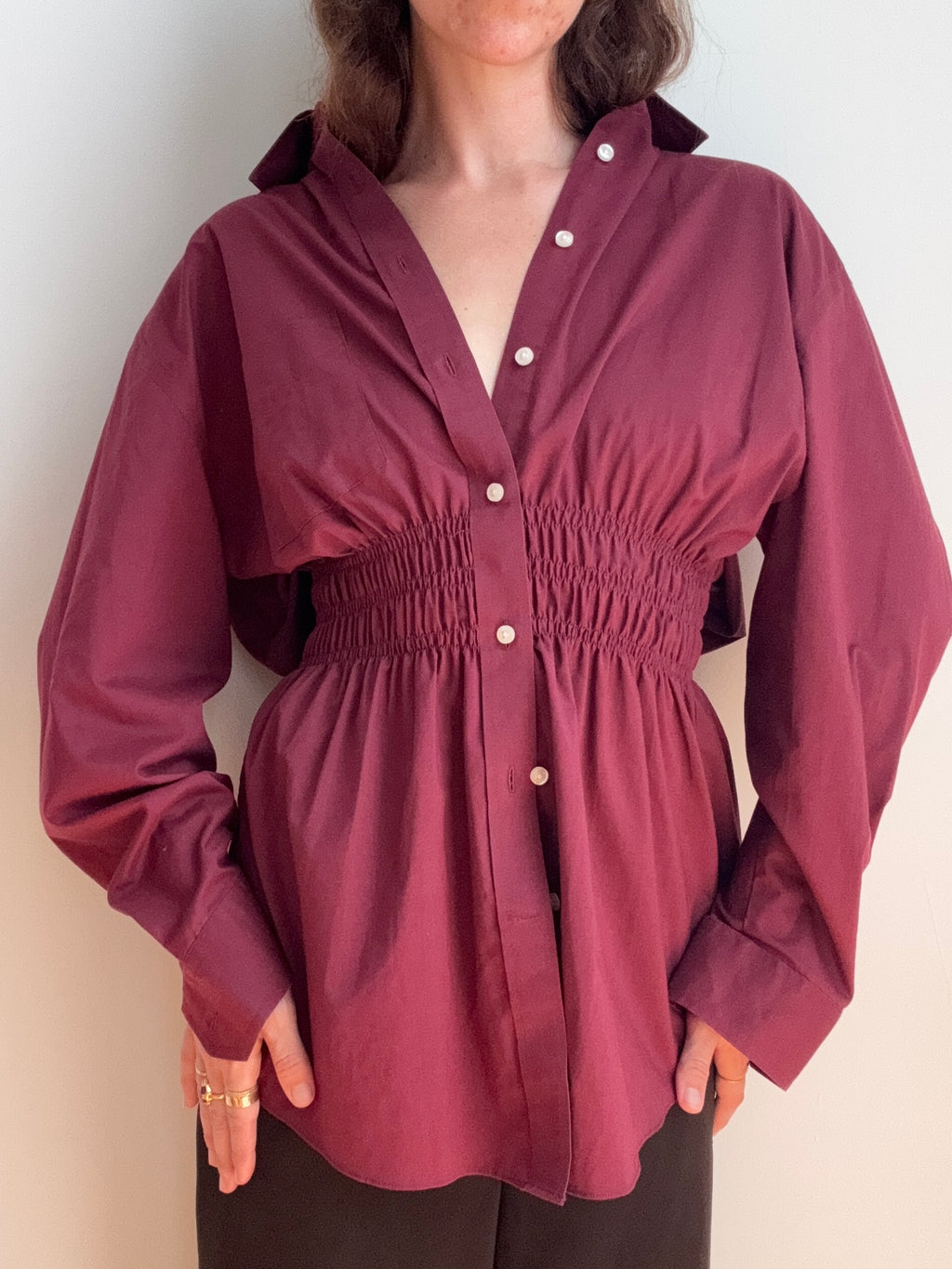 Elodie Top in Burgundy (M/L)