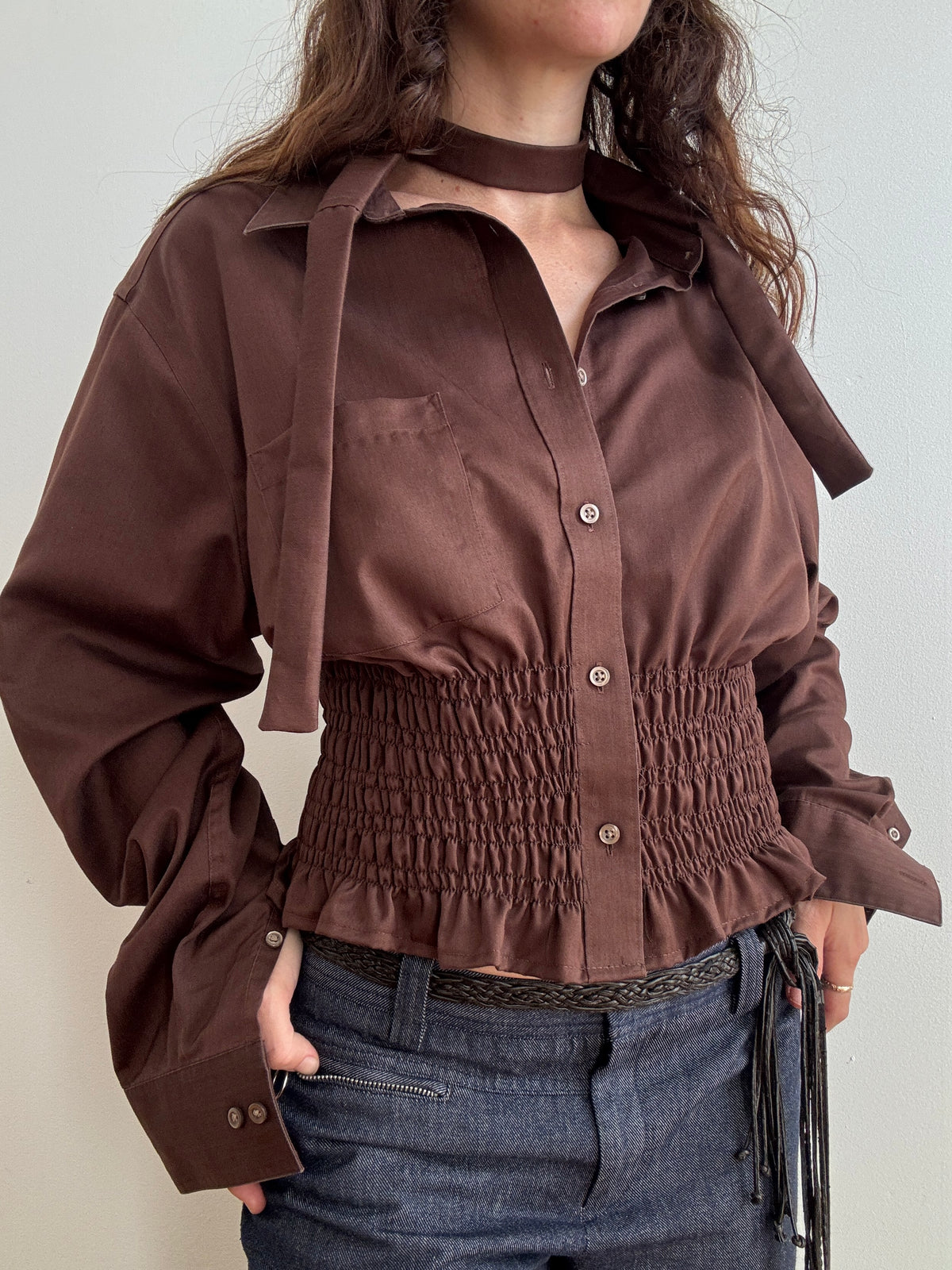 MARIELLE TOP in CAFÉ BROWN (M/L)
