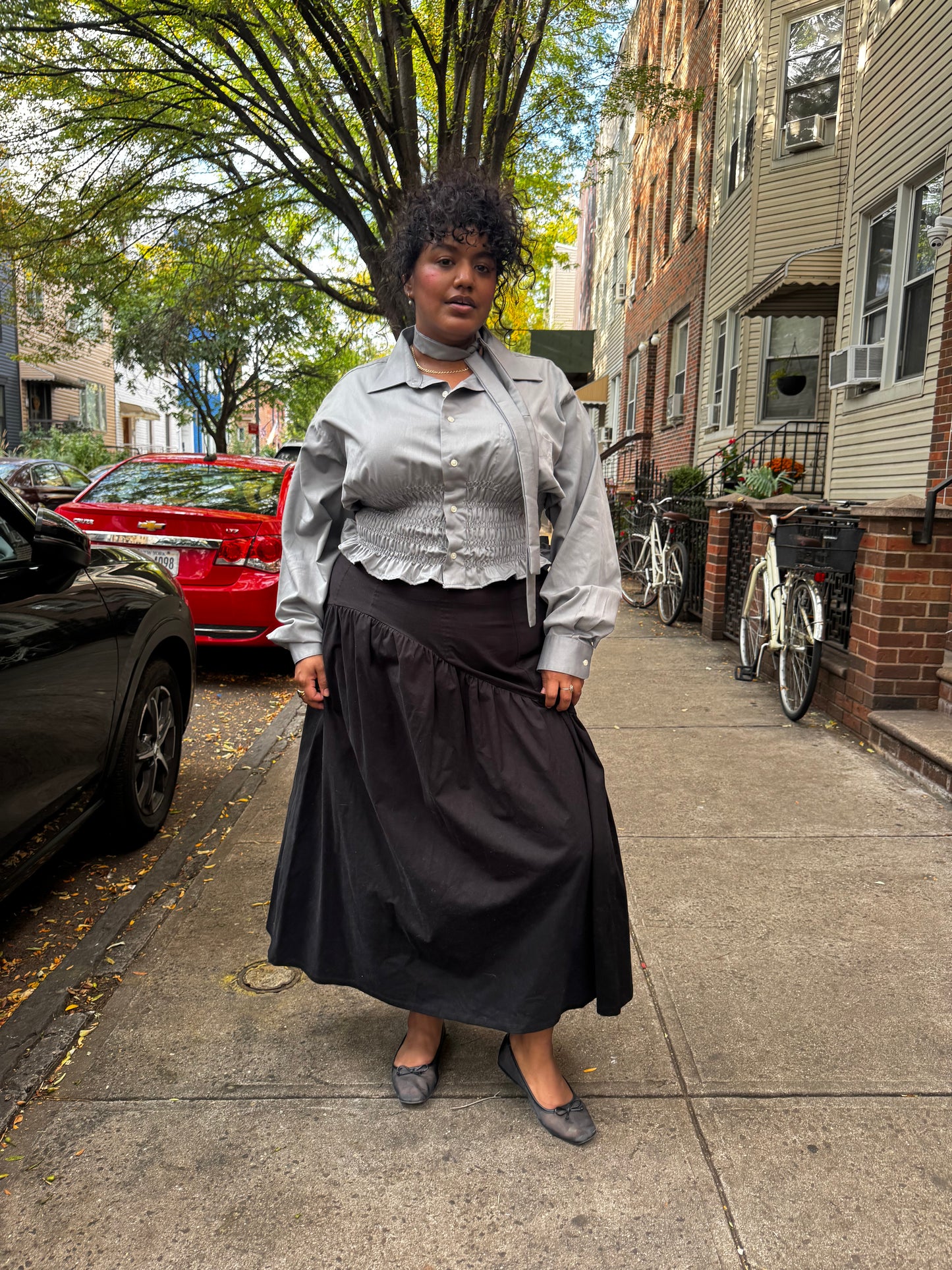 Marielle Top / Silvery Gray / 1X-2X