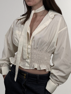 Marielle Top / Ivory (Sheer) M/L