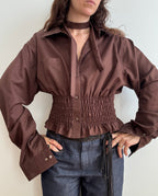MARIELLE TOP in CAFÉ BROWN (M/L)