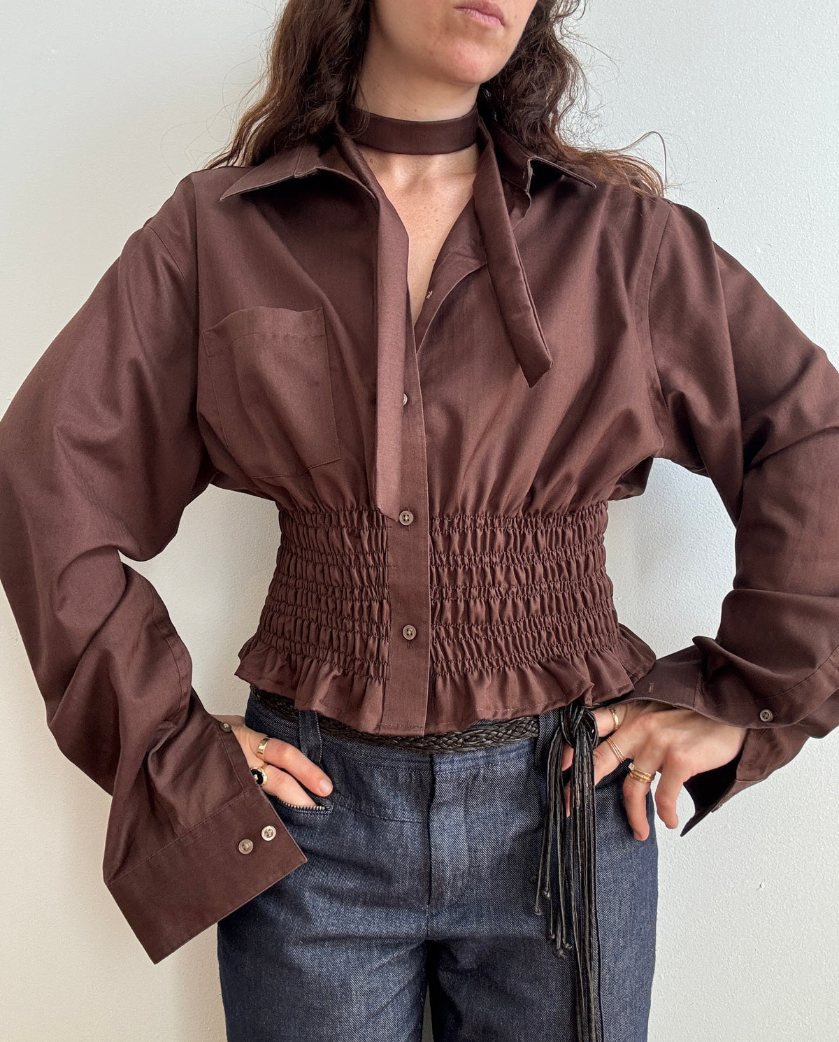 MARIELLE TOP in CAFÉ BROWN (M/L)