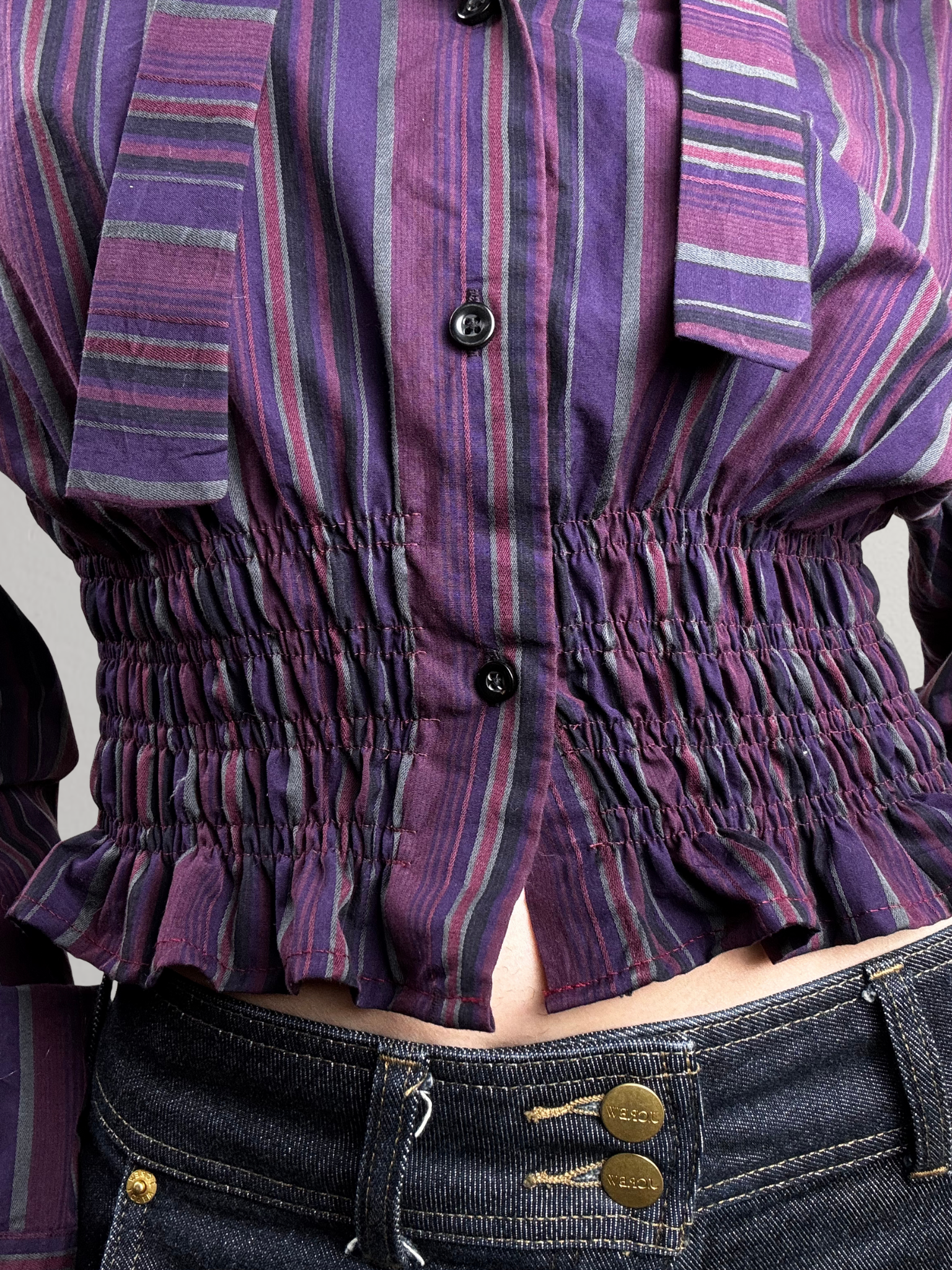 Marielle Top / Purple Stripes S/M