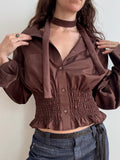 MARIELLE TOP in CAFÉ BROWN (M/L)