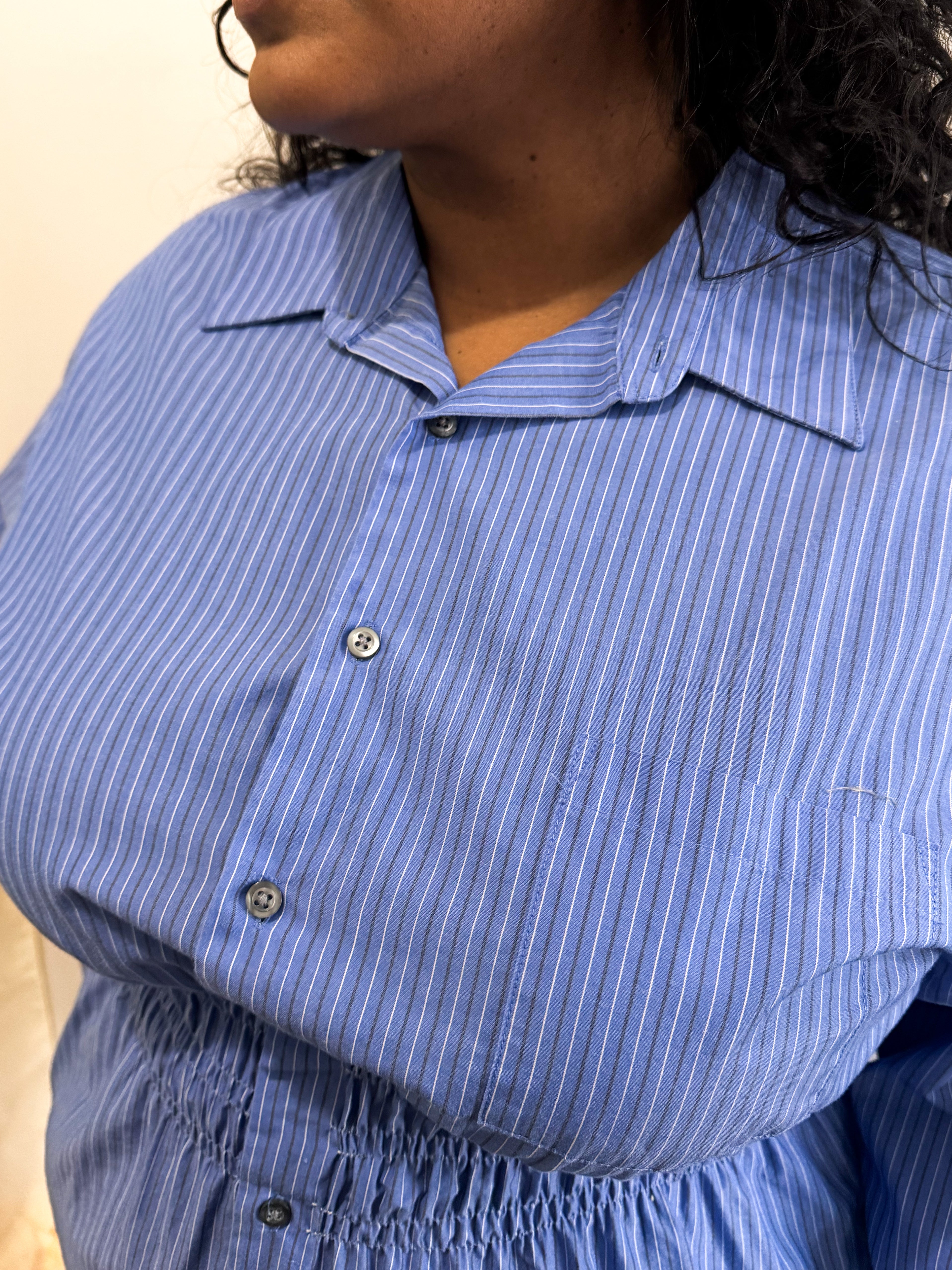 Marielle Top / Light Blue Stripes XL-1X