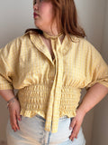 Marielle Top in Yellow Squares (XL-2X)