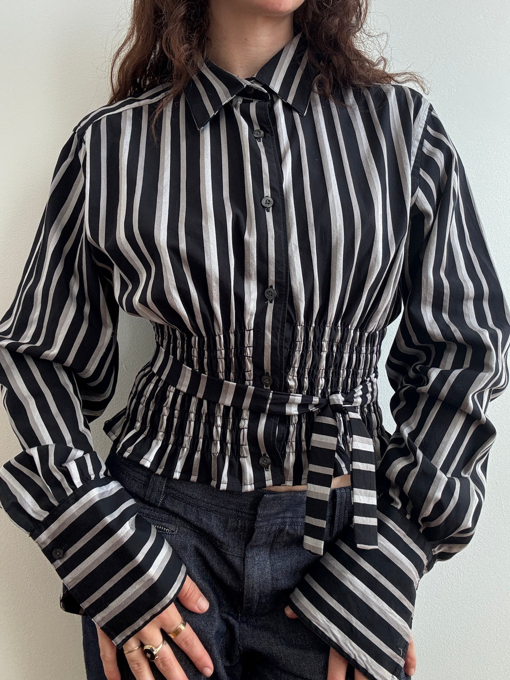 MARIELLE TOP in Shadow Stripes (S/M)
