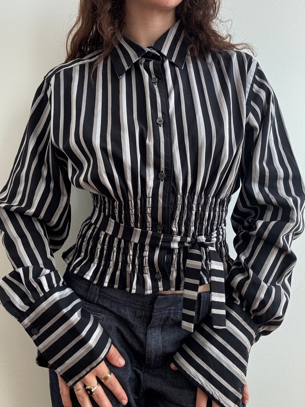 MARIELLE TOP in Shadow Stripes (S/M)