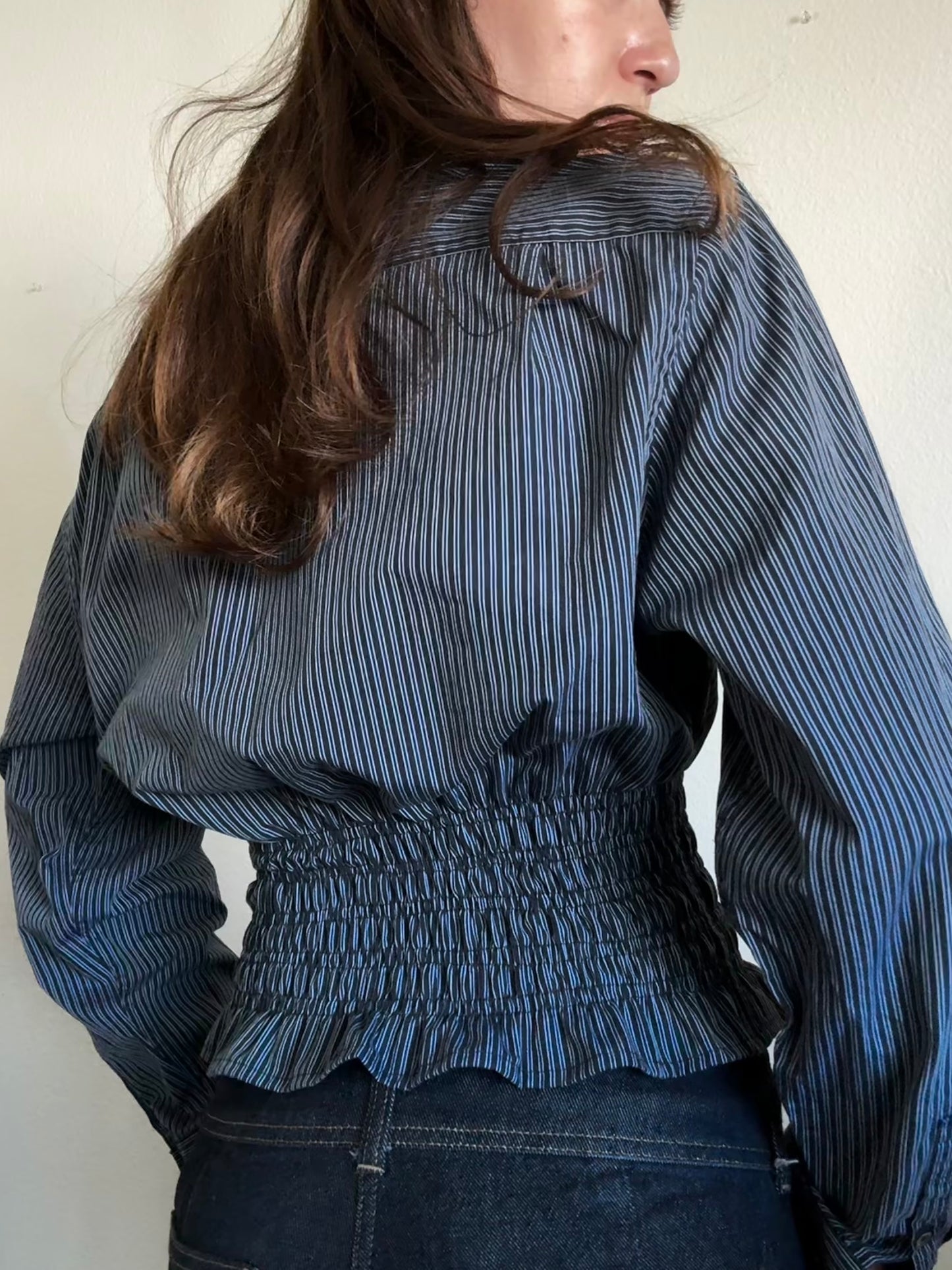 Marielle Top / Black & Gray Stripes