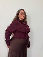 Marielle Top in WINE STRIPES (1X)