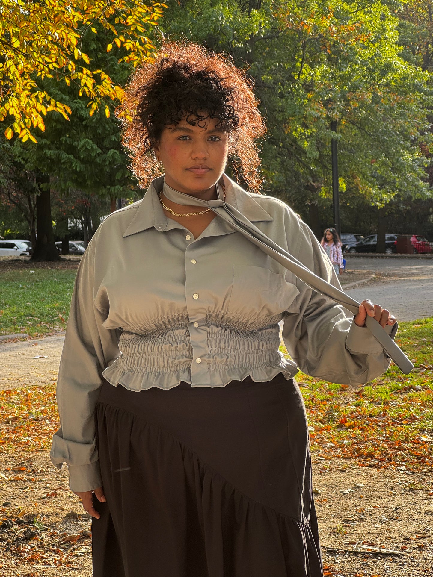 Marielle Top / Silvery Gray / 1X-2X