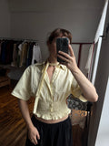 Marielle Top / Yellow Squares (S-M)