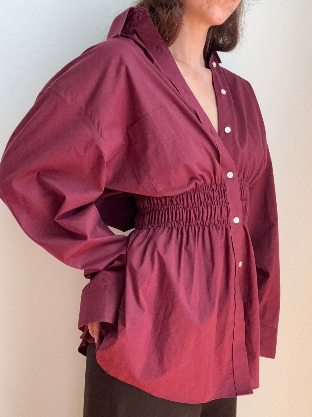 Elodie Top in Burgundy (M/L)