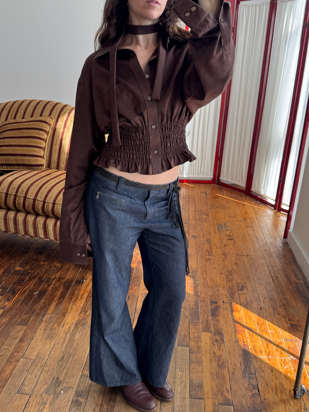 MARIELLE TOP in CAFÉ BROWN (M/L)