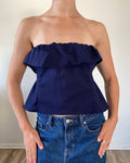 The Camille Top / Navy / Medium
