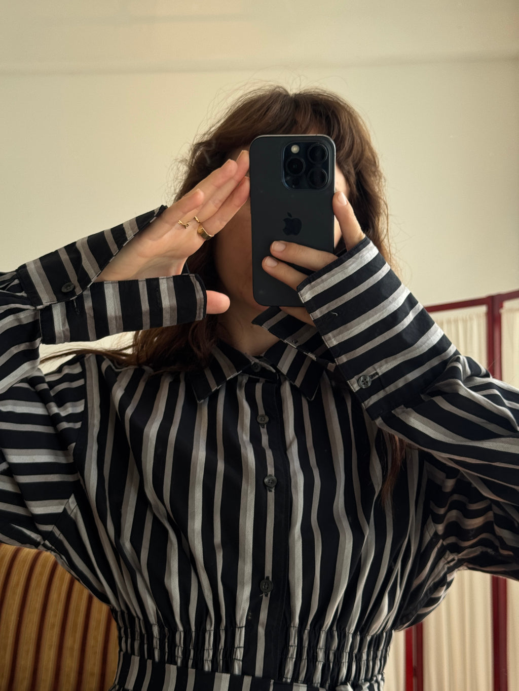 MARIELLE TOP in Shadow Stripes (S/M)
