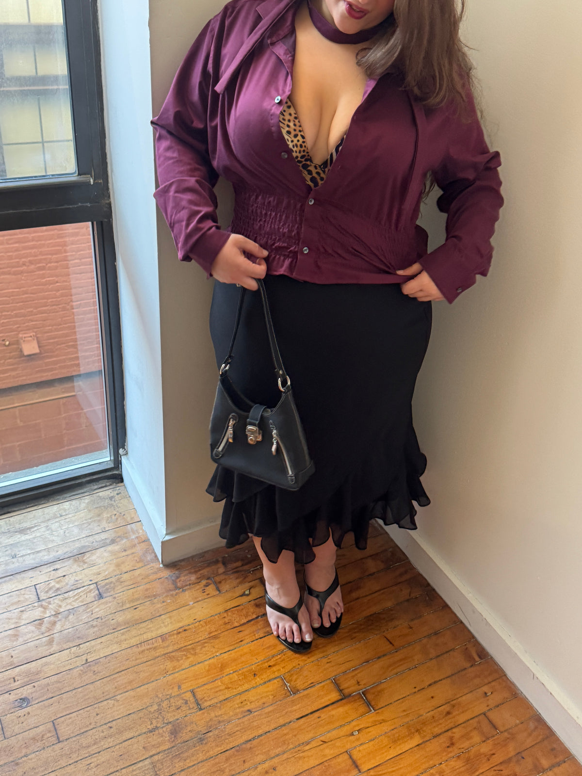 Marielle Top in BURGUNDY (1X-2X)
