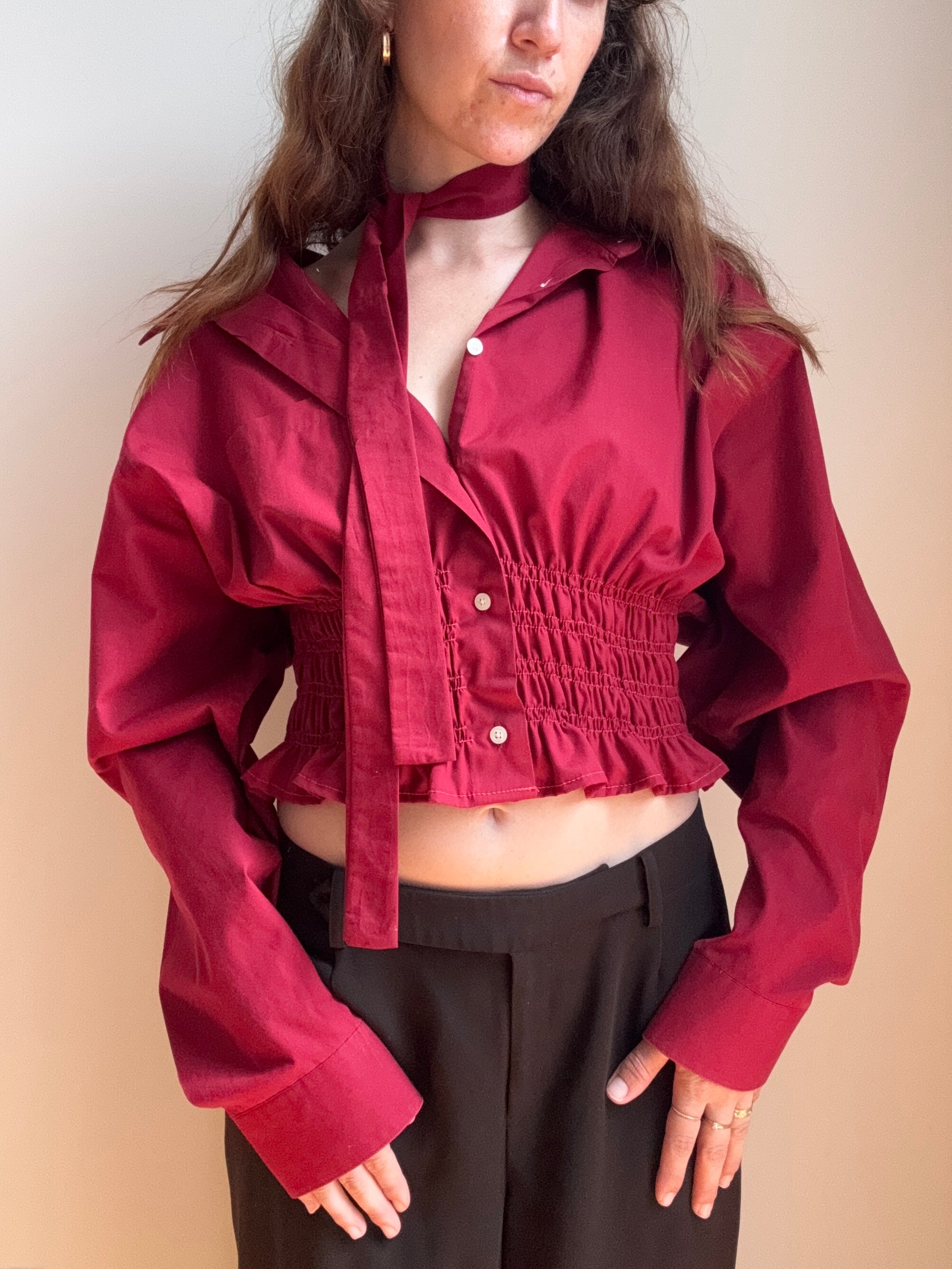 MARIELLE TOP in Cherry Red (L/XL)
