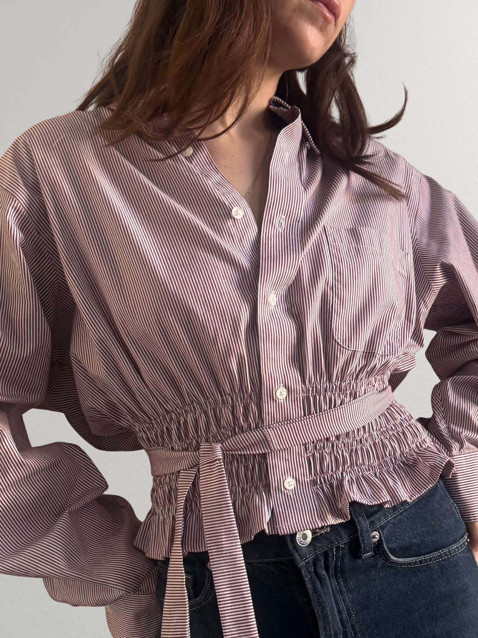 Marielle Top / Pink Stripes M/L