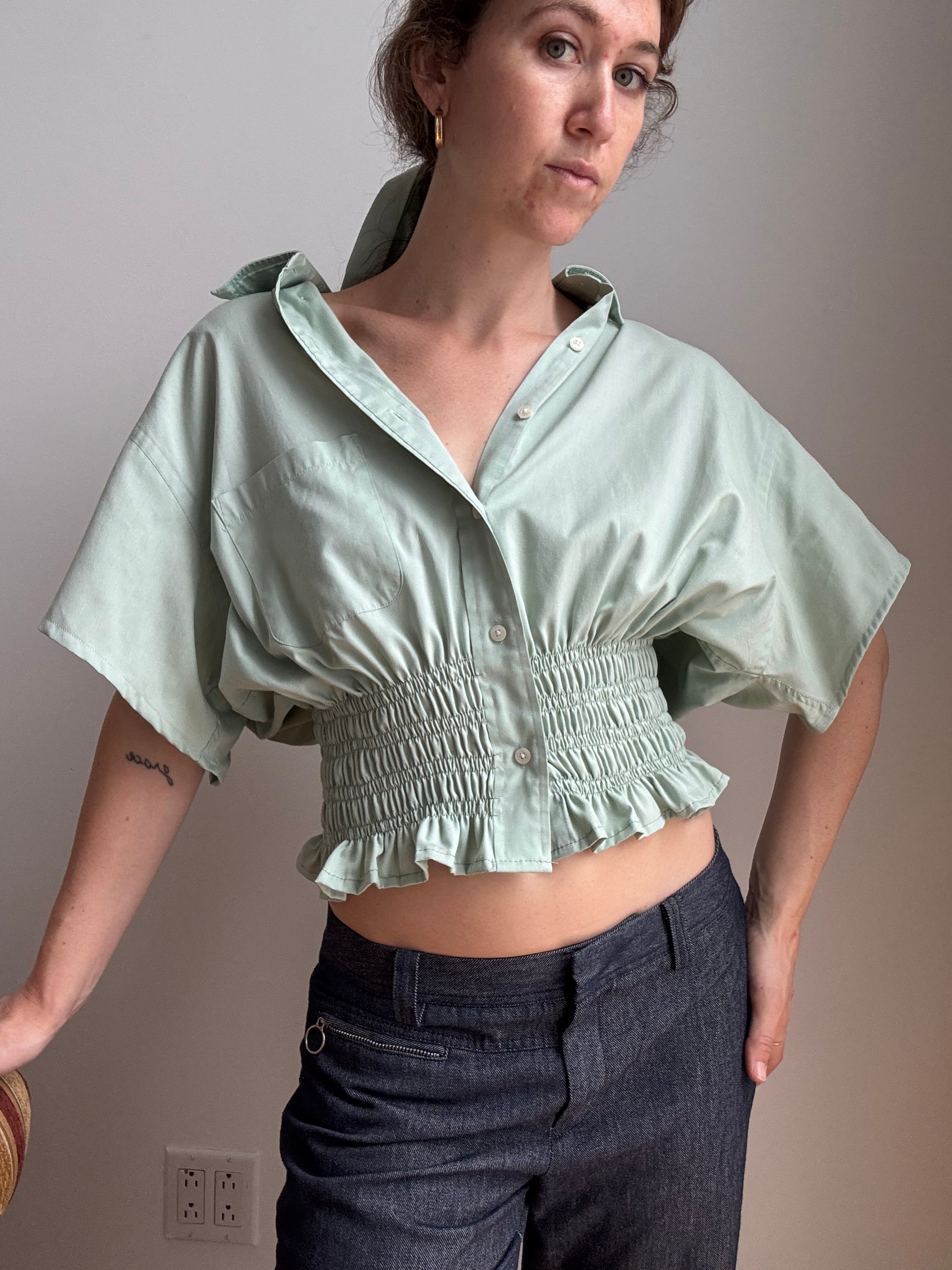 MARIELLE TOP / SEAFOAM GREEN (M/L)