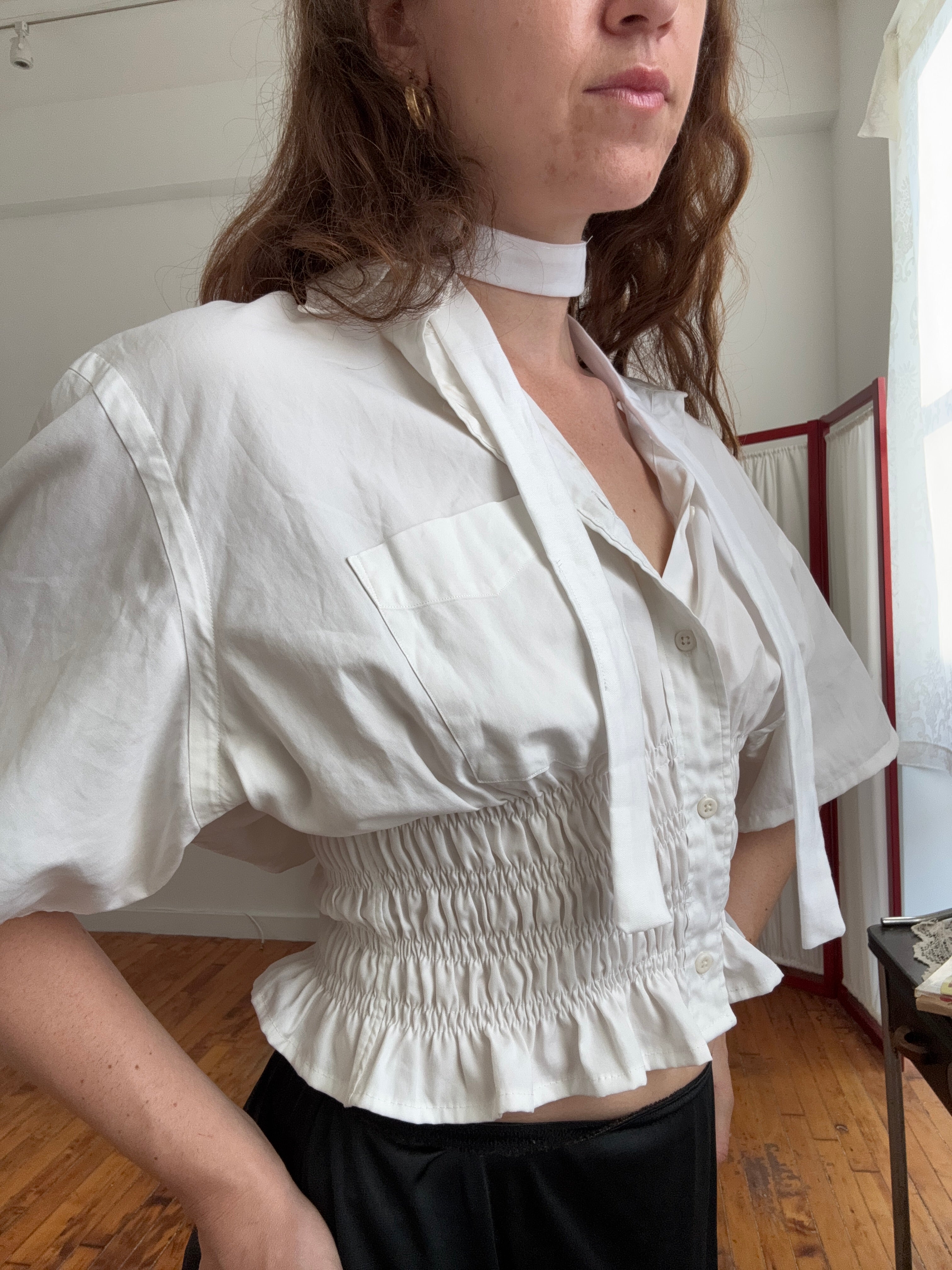 Marielle Top / White Short Sleeve (M-L)