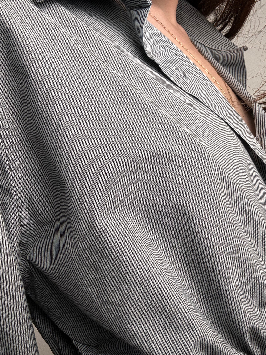 Marielle Top / Gray Stripes M/L