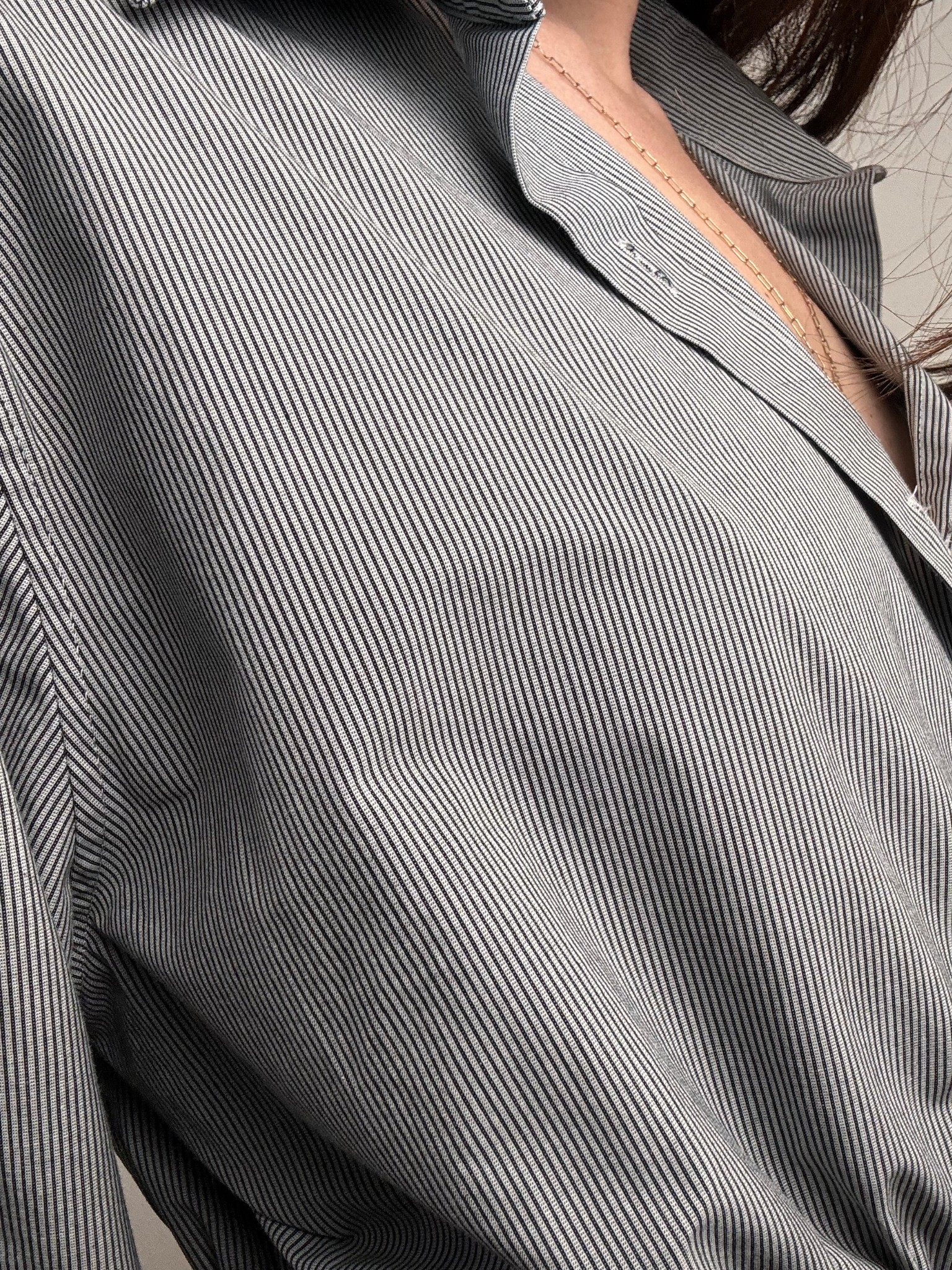 Marielle Top / Gray Stripes M/L